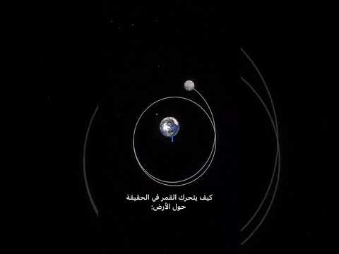 دوران القمر حول الارض