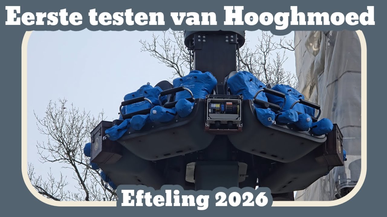 Eerste testen bij Hooghmoed freefall towers [Efteling 2026]