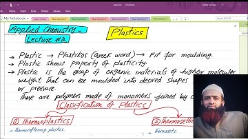 Plastics, Applied chemistry, lecture 2, urdu/hindi