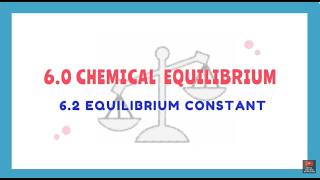 MATRICULATION CHEMISTRY DK014: 6.2 EQUILIBRIUM CONSTANT