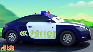 Полицейская машина Весело Анимированные мультфильм видео для младенцев