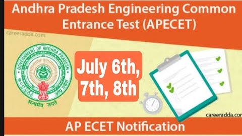 Ap ECET 2021 exam application form release dates