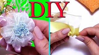 DIY Kanzashi - Tutorial for Beginners | DIY Ribbon Flowers tutorial