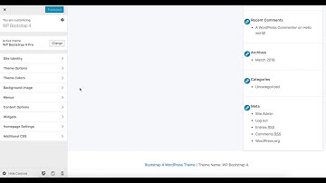 WP Bootstrap 4 Pro Edit Footer Text