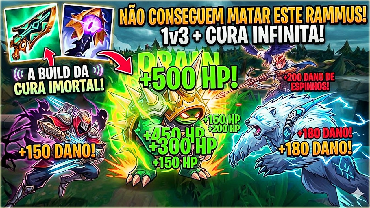NÃO ATAQUE ESTE RAMMUS! Ele CURA enquanto APANHA! (Build Quebrada)