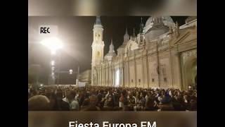 Final fiestas del pilar en Zaragoza España Europa Fm