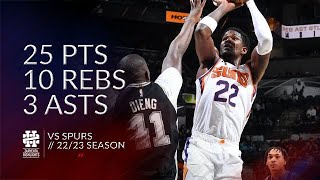 Deandre Ayton 25 pts 10 rebs 3 asts vs Spurs 22\/23 season