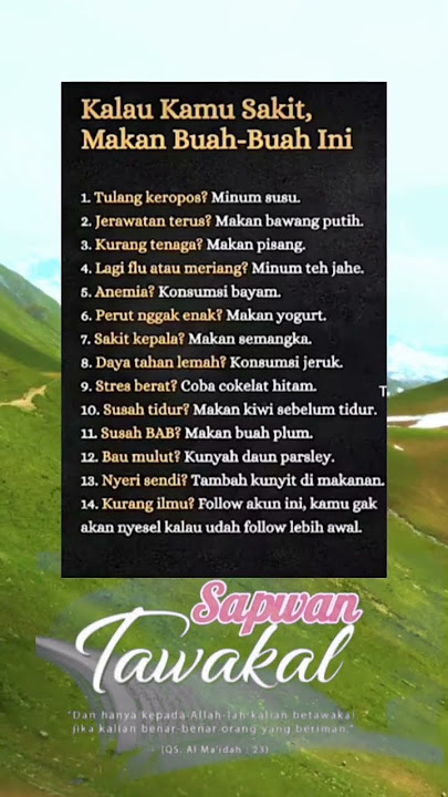 JIKA SAKITNYA BELUM REDA COBA MAKAN BUAH INI#kuotes #dokter #shorsviral #videoviral