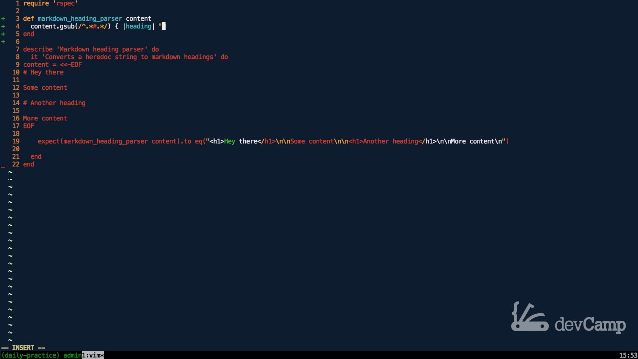 Markdown Heading Parser in Ruby with Heredocs - YouTube