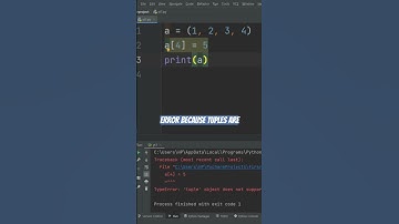 Tuples are immutable #pythonforbeginners