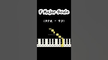 How to Play F Major Scale on Piano (BPM - 93) \\ Easy Piano Tutorials #shorts