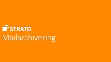 Mailarchivering | STRATO Tutorial