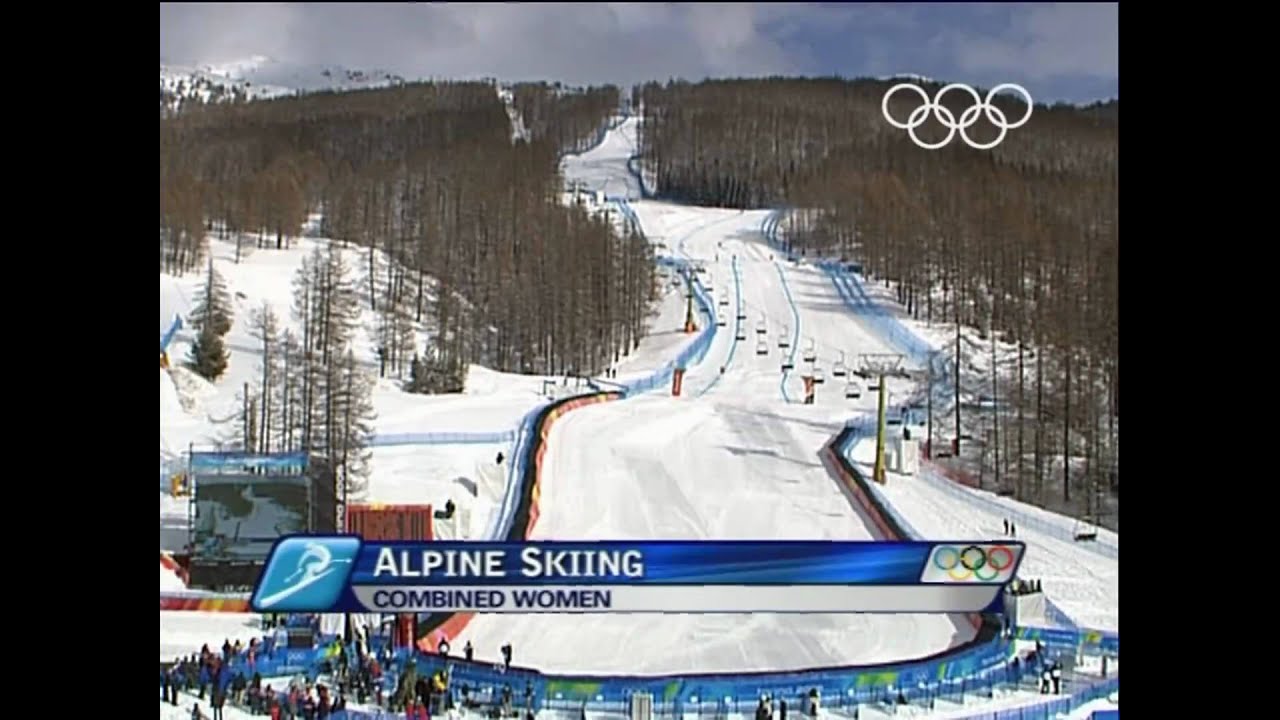 Kostelic Alpine Skiing Women's Combined Downhill Turin 2006 Winter Olympic Games YouTube