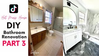 MASTER BATHROOM MAKEOVER PART 3! | HOT MESS HOUSE RENOVATION MASTER BATHROOM REVEAL! | LEXI DIY