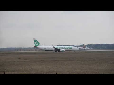 Transavia Boeing 737-800 departing Woensdrecht.