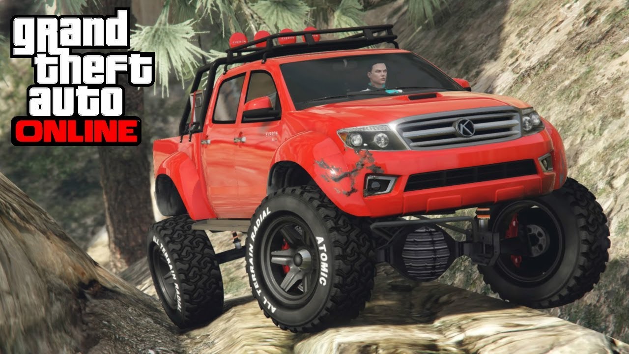 Gta 5 online offroading.Karin everon Top gear Toyota Hilux YouTube