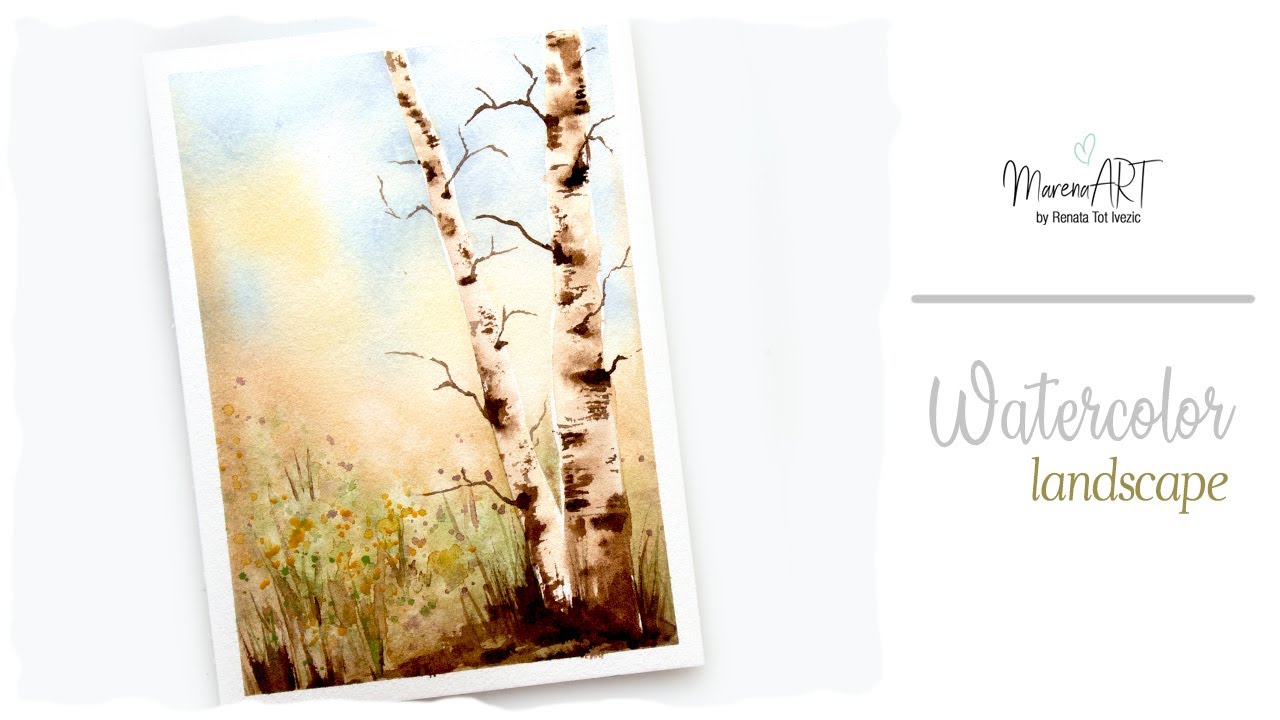 Watercolor landscape painting for beginners - part 2