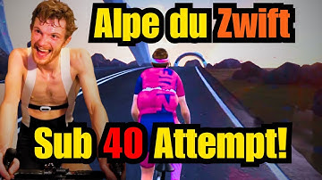 How I Crushed my Fastest Time Cycling Up Alpe du Zwift! - Chasing Sub 40