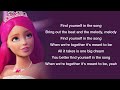 Barbie - Find Yourself in the Song - Lyrics (Rock 