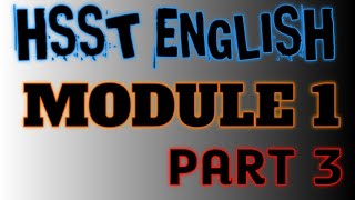 MODULE 1: 1_FROM EARLY ENGLISH LITERATURE TO 18th CENTURY