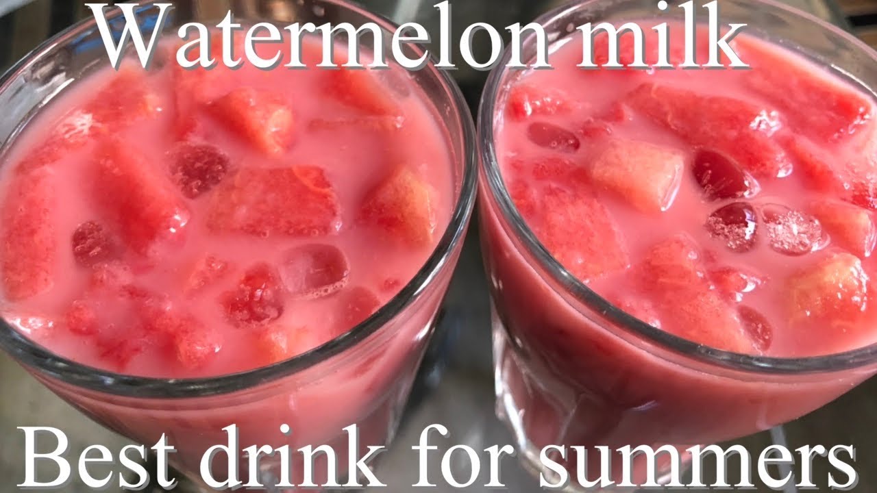 Watermelon 🍉 milk 🥛 Best drink for summer’s healthy easy and yummy