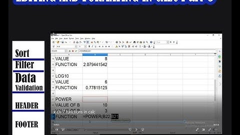 Standard 10 | Chapter 6 | Data Editing and Formating in Calc | Part 3 | Computer Studies | GSEB