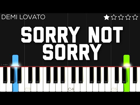 Demi Lovato - Sorry Not Sorry | EASY Piano Tutorial