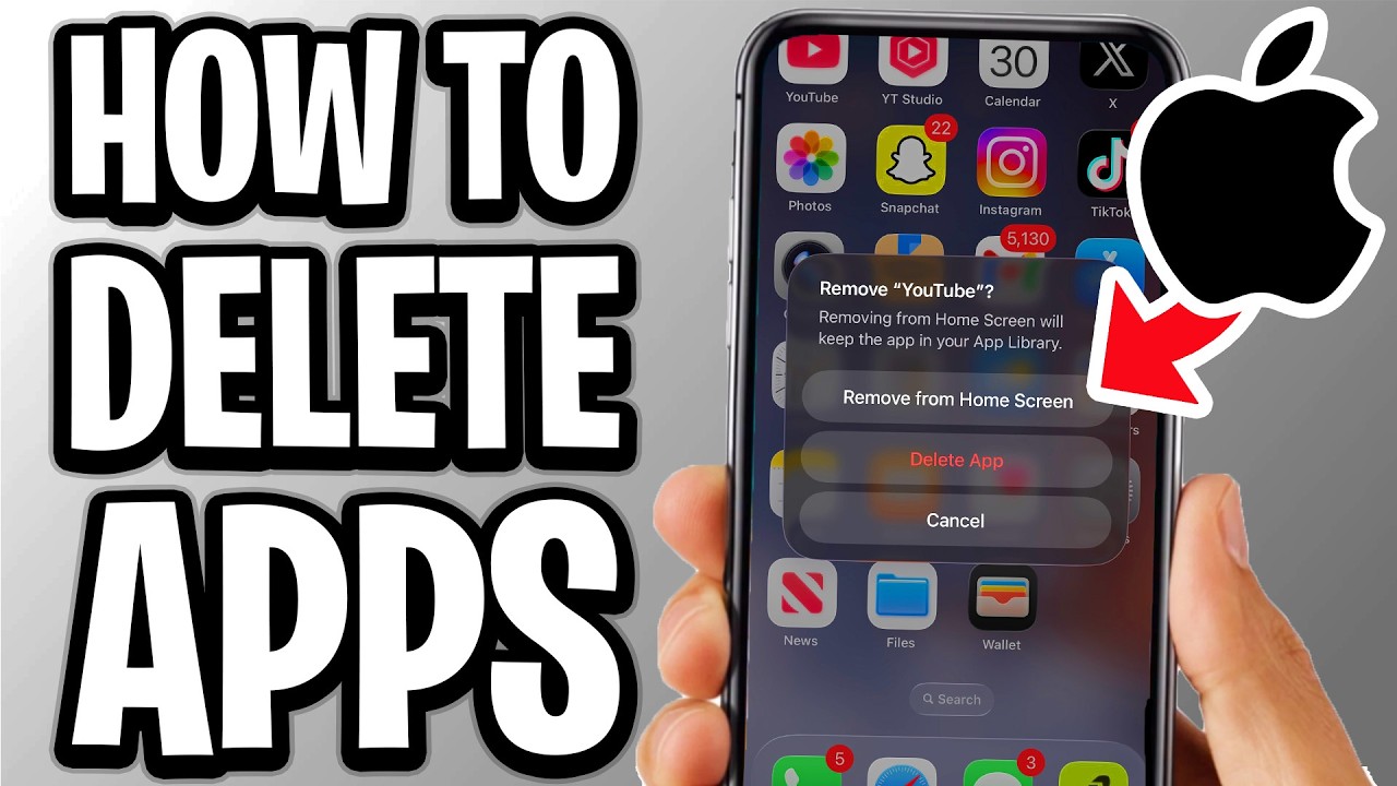 How To Delete Apps On iPhone - Full Guide - YouTube