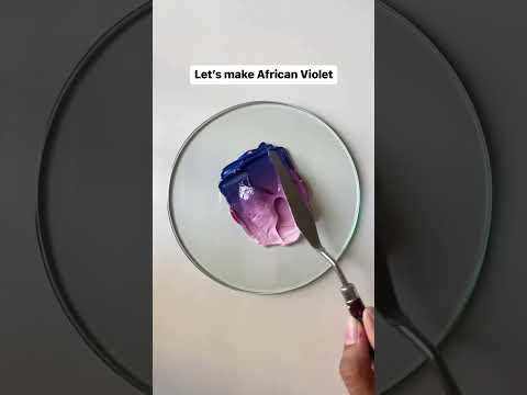 African Violet | Paint Mixing Tutorial | Color Mixing | Quinnsarte | Shorts Painting Paint