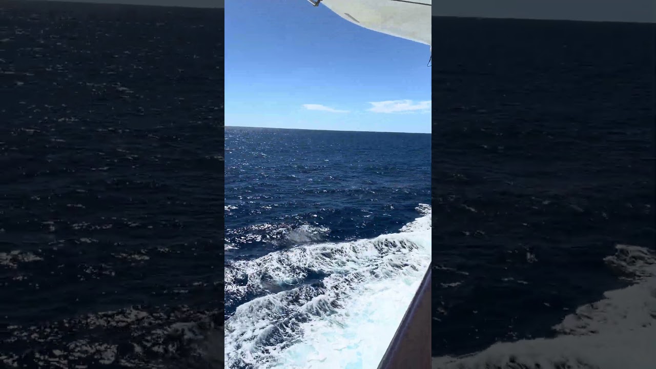 Blue seas of the Pacific Ocean on the Carnival cruise ship