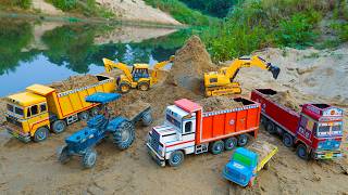 Jcb Loading Sand Bharatbenz Truck Swaraj Tractor Pickup Tipper? Jcb Ki Khudai Jcb Tractor Cartoons