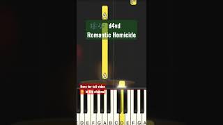 d4vd - Romantic Homicide | Easy Piano Tutorial #shorts #pianotutorial