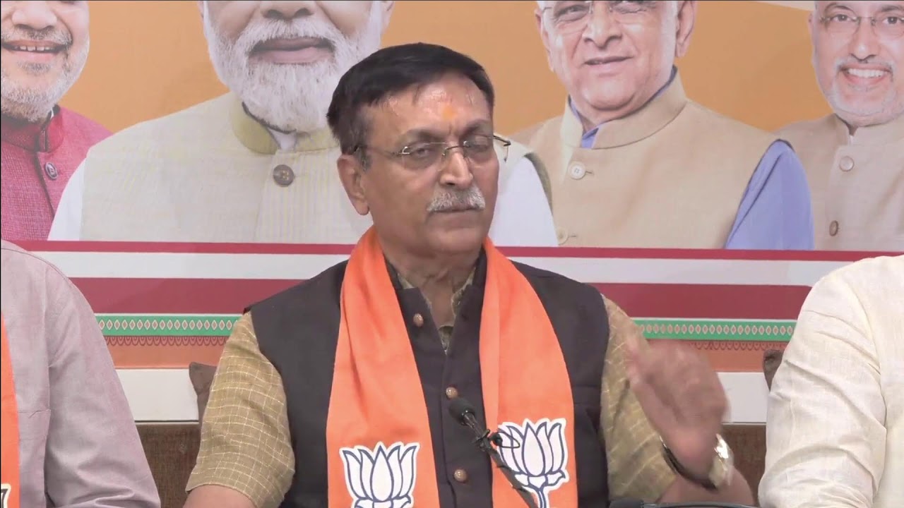 પ્રદેશ કાર્યાલય 'શ્રી કમલમ' ખાતે પ્રદેશ મુખ્ય પ્રવક્તા ડૉ.અનિલભાઈ પટેલનું પત્રકાર પરિષદને સંબોધન