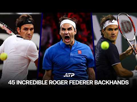 45 INCREDIBLE Roger Federer Backhands 🤩