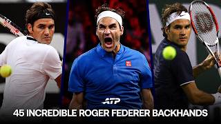 45 INCREDIBLE Roger Federer Backhands π€©