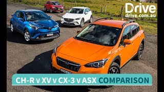 17 Mazda Cx 3 V Toyota C Hr V Subaru Xv V Mitsubishi Asx Comparison Drive Com Au Youtube