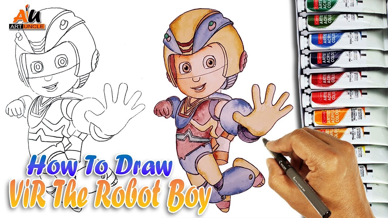 ViR The Robot Boy Animation Cartoon - How to Draw | ViR the Robot Boy ...