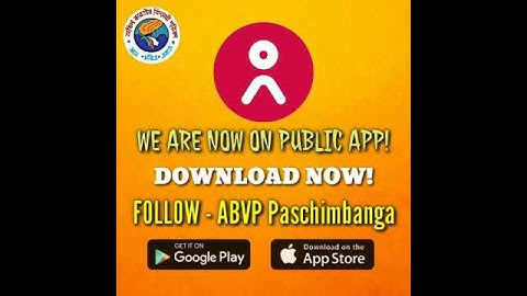 We are now on PUBLIC APP! Download now! Follow - ABVP Paschimbanga
