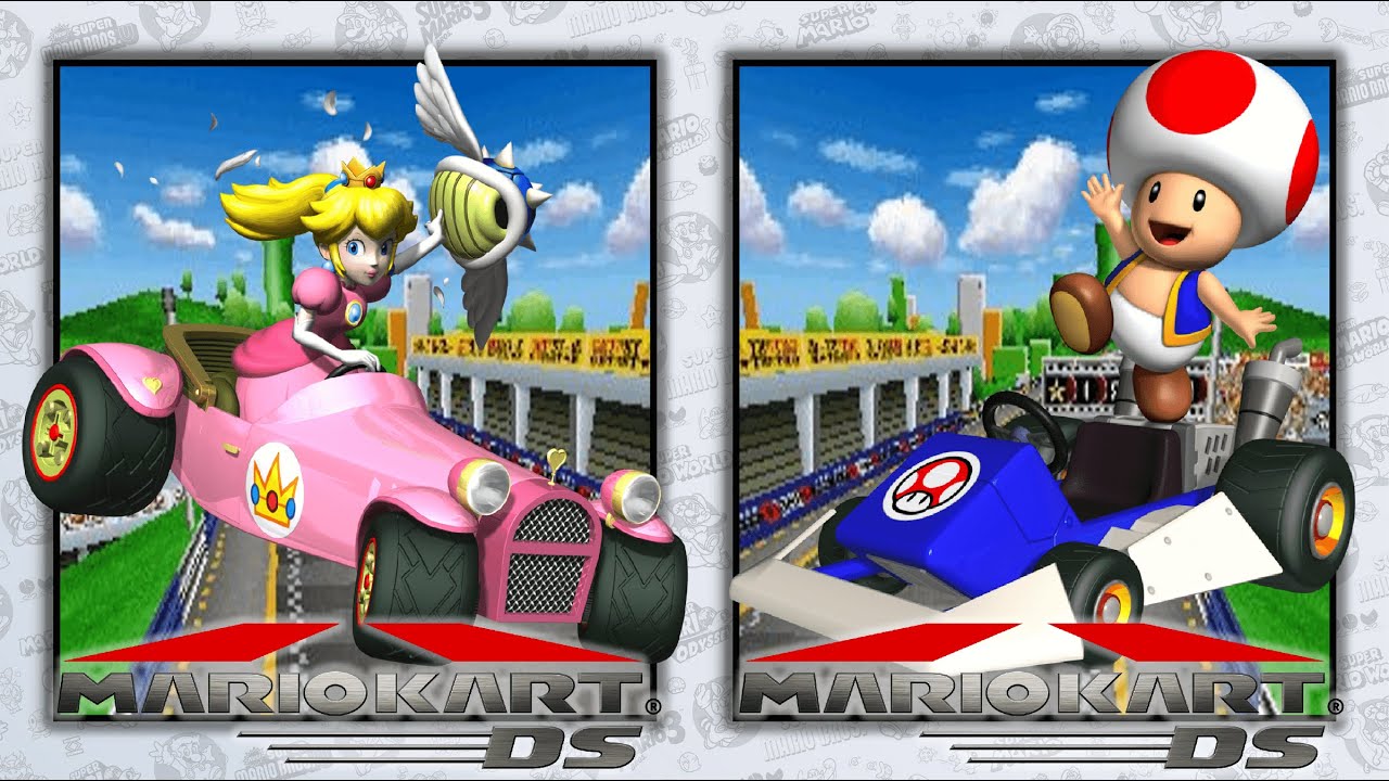 Princess Toad Racing Mario Kart DS - Princess Peach & Toad Voice Clips - YouTube