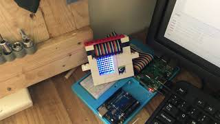 Using Python with a Raspberry Pi SenseHat to light an array of LED's in turn