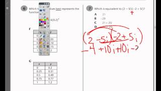 Question 7 - Tennessee Algebra 2 End Of Course Practice Test