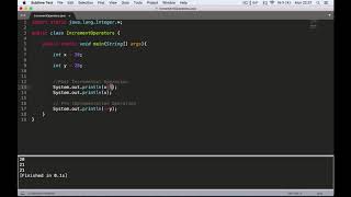 10 - The increment Operators and Operator Assignment