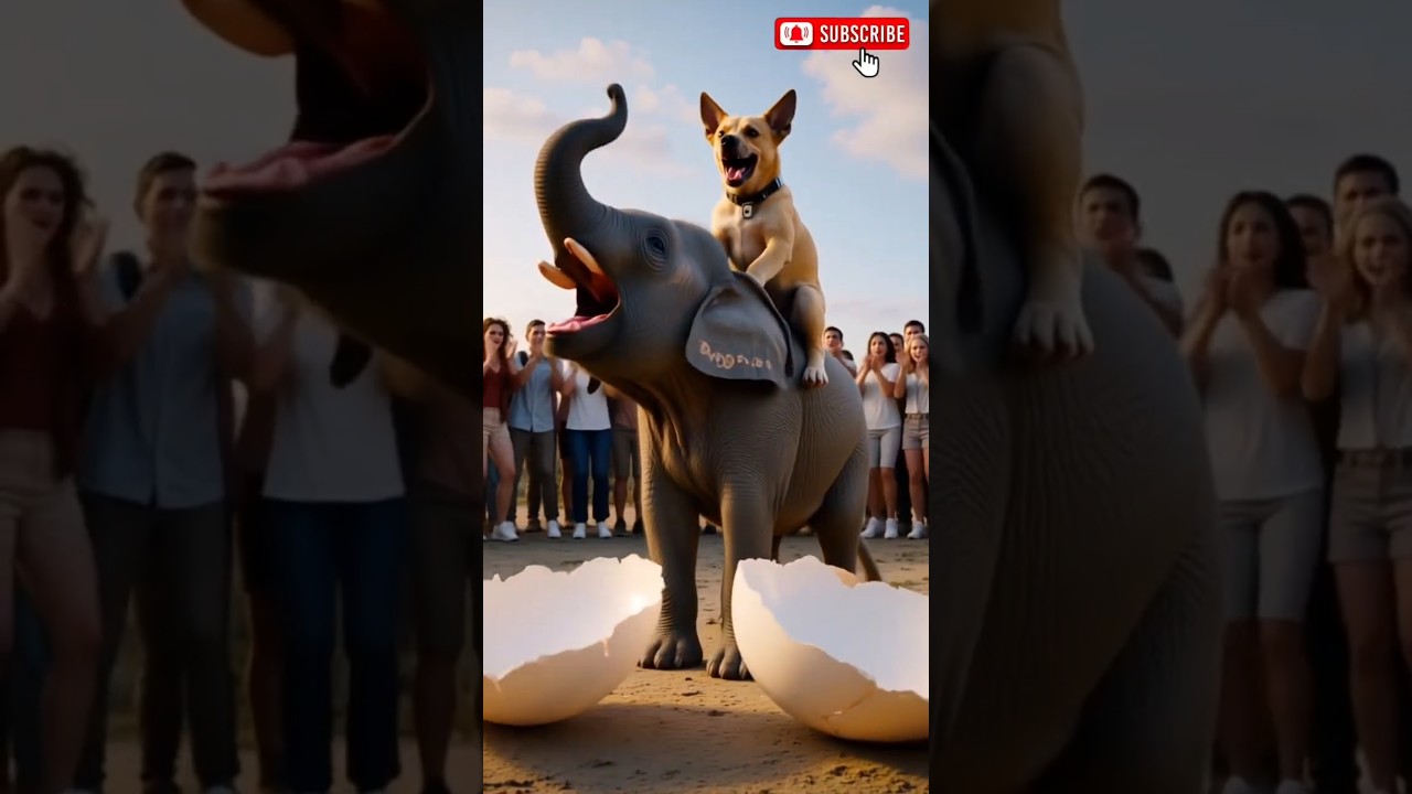 Giant 5-Foot Egg Cracks Open… You Won’t Believe What Comes Out! 🥚😱🐘🐶 