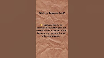 Triggered Send in SFMC Explained | Salesforce Marketing Cloud Interview. #shorts  #shortvideo #sfmc