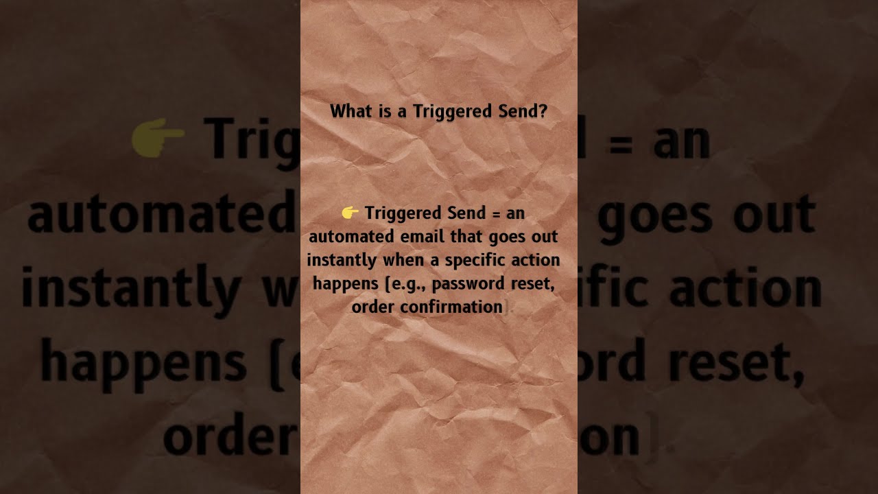 Triggered Send in SFMC Explained | Salesforce Marketing Cloud Interview. 