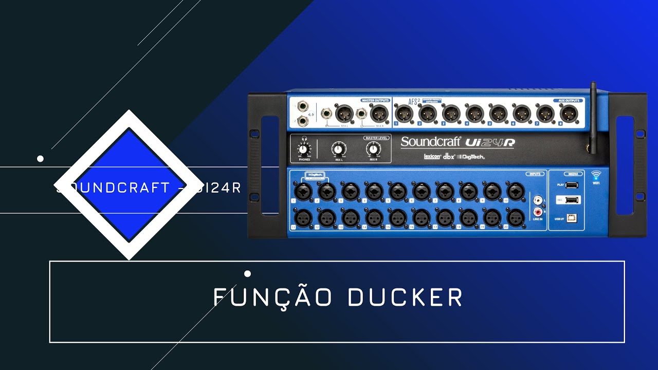 MESA DE SOM SOUNDCRAFT UI24R - FUNÇÃO DUCKER