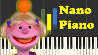 🎹 10 Apples On My Head - Super Simple Songs Piano Tutorial | Nano Piano