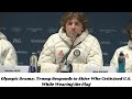 Olympic Drama: Trump Responds to Skier Who Criticized U.S. While Wearing the Flag