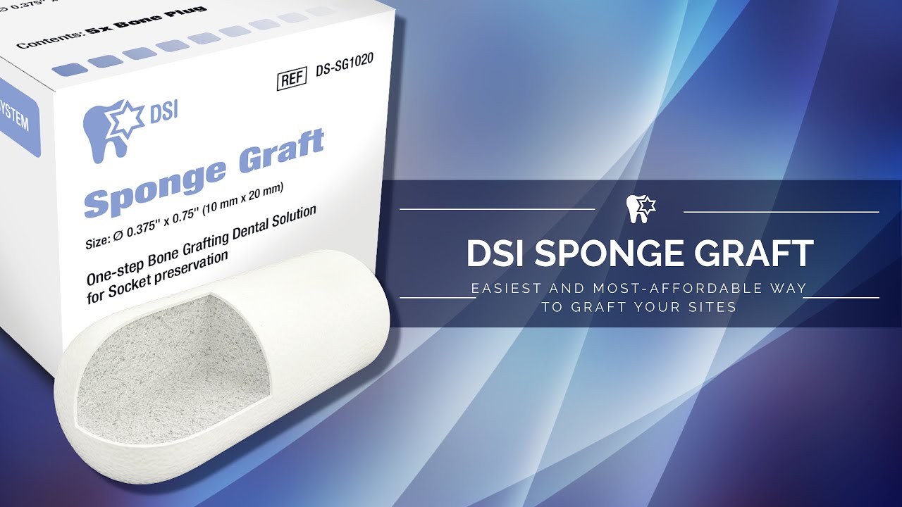 DSI Sponge Graft Collagen Plug Infused with Bone Graft Particles for