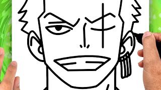 How to Draw Zoro (EASY FOR BEGINNERS) - Zoro Drawing Tutorial (STEP BY STEP)